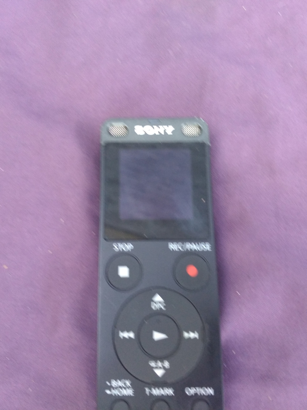 Sony Black Digital Voice Recorder with Front Controls
